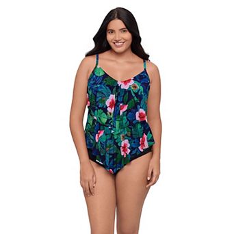 Women's Trimshaper Jungle Oasis Ronnie Tankini Swim Top