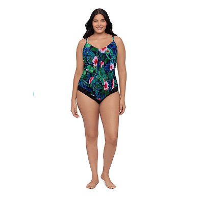 Women's Trimshaper Jungle Oasis Ronnie Tankini Swim Top
