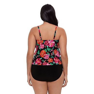 Women's Trimshaper Hothouse Garden Lily Tankini Swim Top