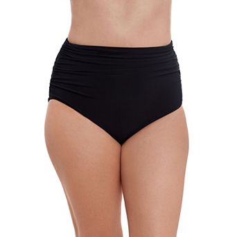 Women's Trimshaper Shirred High Waist Brief Swim Bottoms