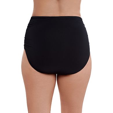 Women's Trimshaper Shirred High Waist Brief Swim Bottoms