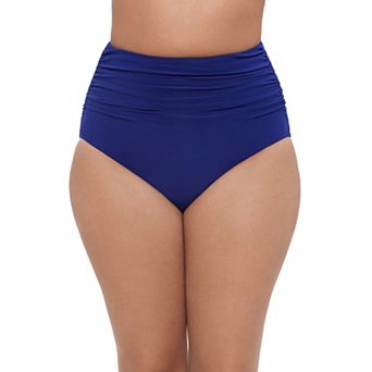 Women's Trimshaper Shirred High Waist Brief Swim Bottoms