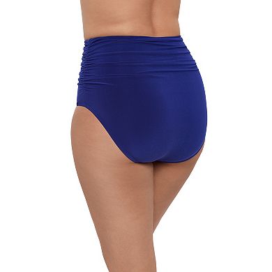 Women's Trimshaper Shirred High Waist Brief Swim Bottoms
