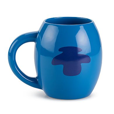 Stitch Big Face 18oz Blue Oval Ceramic Mug
