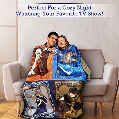 Avatar The Last Airbender Aang Katara Sokka Zuko Comfy Throw Blanket For Adults & Kids, 60 X 45 Inch