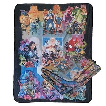 Marvel 80th Anniversary Softest Comfy Throw Blanket For Adults & Kids, Measures 60 X 45 in