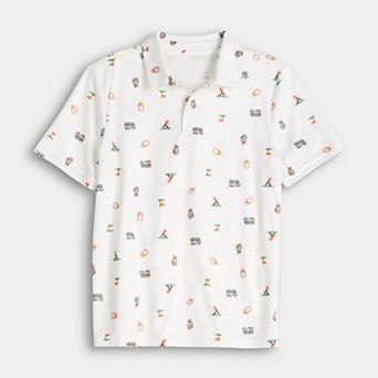 Boys 8-20 Tek Gear® Dry Tek Printed Polo in Regular & Husky