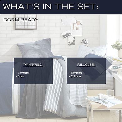 Nautica Heathered Block Comforter Set