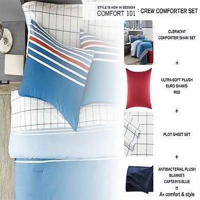 Nautica Craver Striped Comforter Set with Shams