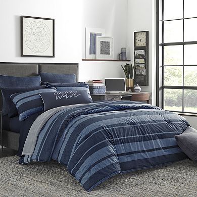 Nautica Longpoint Striped Comforter Set with Shams