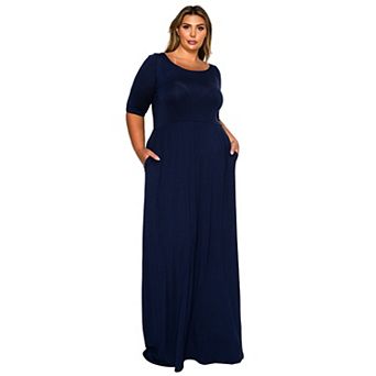Plus Size Eva Pocket Maxi Dress
