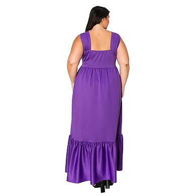 Plus Size Angelika Ruffled Hem Maxi Dress