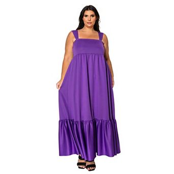 Plus Size Angelika Ruffled Hem Maxi Dress