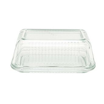 Mingle & Co. Glass Butter Dish with Lid
