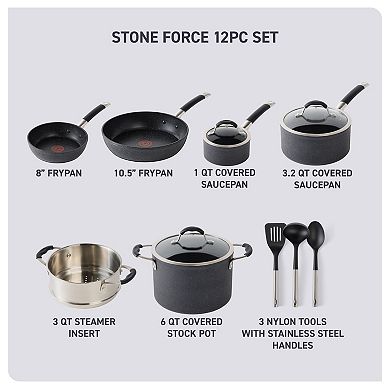 T-Fal Stone Force Platinum Non-Stick 12-Piece Cookware Set