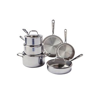 T-Fal Pro Tri-Ply Stainless Steel 10 pc Cookware Set