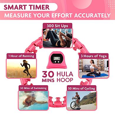 TGU Smart Weighted Hula Hoop with Built-In Timer
