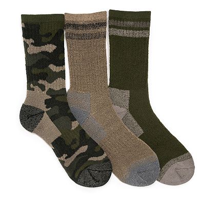 Men's MUK LUKS 3-Pack Crew Hike Heat Retaining Socks