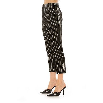 Women's ALEXIA ADMOR Clio Stripe Pants with Contrast Welt Pocket Detail