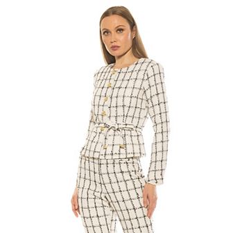 Women's ALEXIA ADMOR Arjun Long Sleeve Jacket with Waist Tie