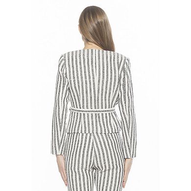 Women's ALEXIA ADMOR Arjun Long Sleeve Scoop Neck Jacket With Waist Tie