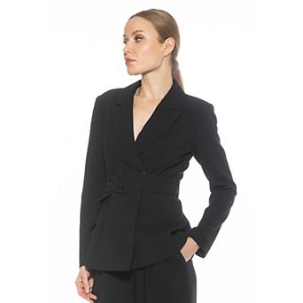 Women's ALEXIA ADMOR Janna Long Sleeve Longline Blazer with Belted Waist