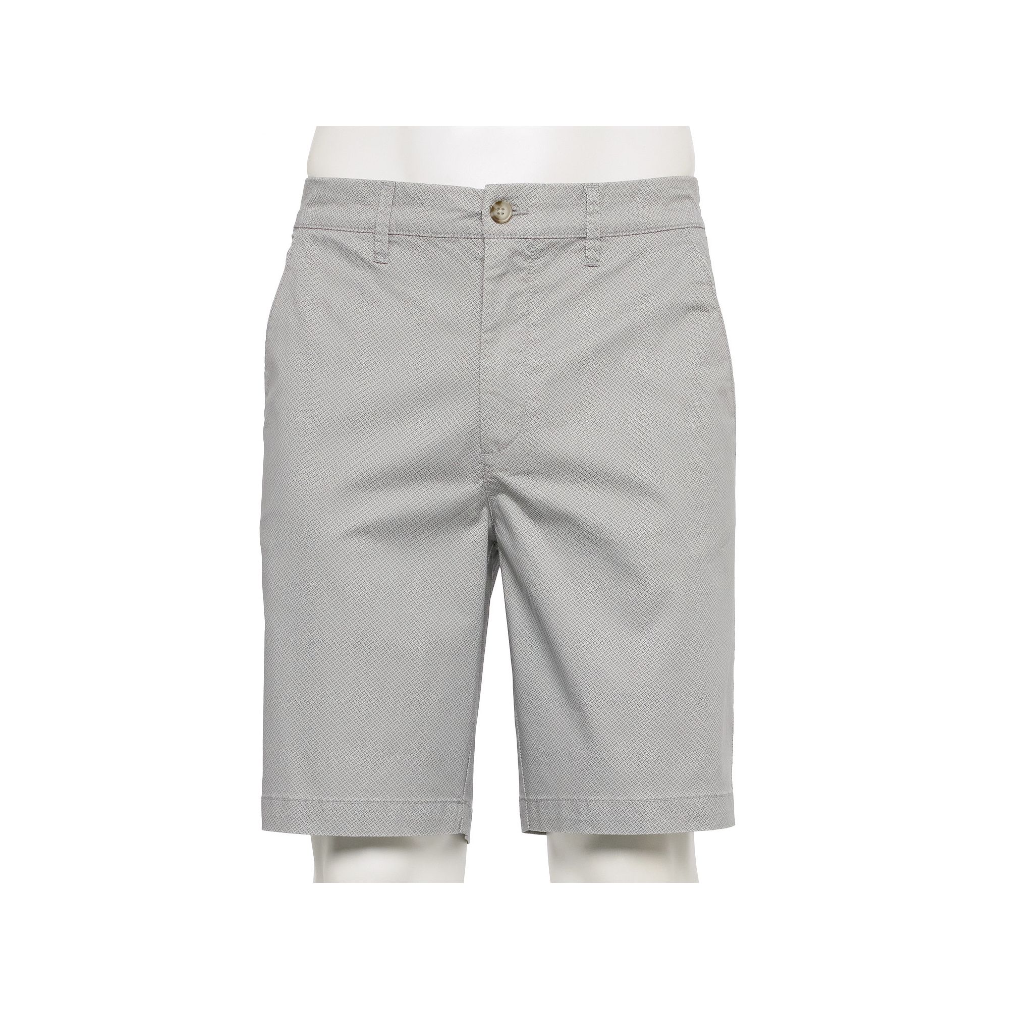 Mens Tricots St Raphael Mini Pattern Chino Shorts, Size: 30, Gray Texture