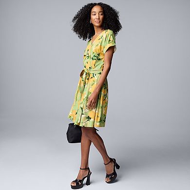 Women's Simply Vera Vera Wang Wrap Tie-Front Dress