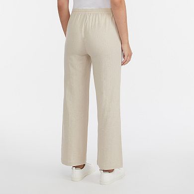 Women's Ellen Tracy Linen Wide Leg Drawstring Pants