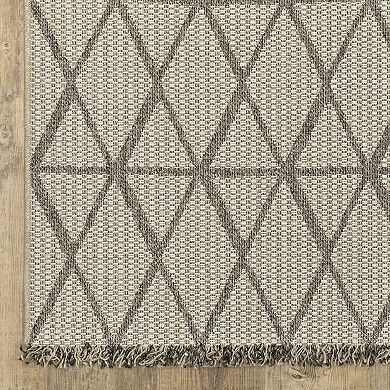 StyleHaven Garabaldi Diamond Lattice Indoor/Outdoor Area Rug