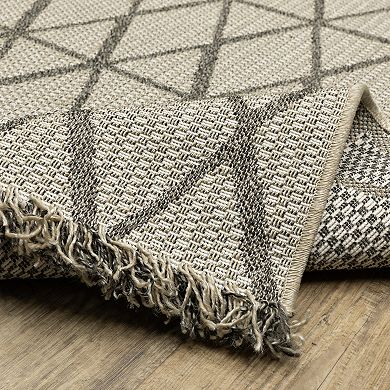 StyleHaven Garabaldi Diamond Lattice Indoor/Outdoor Area Rug