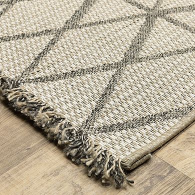 StyleHaven Garabaldi Diamond Lattice Indoor/Outdoor Area Rug