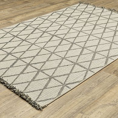 StyleHaven Garabaldi Diamond Lattice Indoor/Outdoor Area Rug