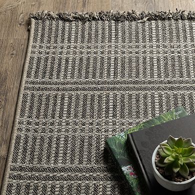 StyleHaven Garabaldi Geometric Lines Indoor/Outdoor Area Rug