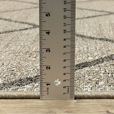 StyleHaven Garabaldi Large Diamond Lattice Indoor/Outdoor Area Rug