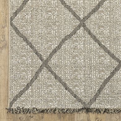 StyleHaven Garabaldi Large Diamond Lattice Indoor/Outdoor Area Rug