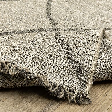 StyleHaven Garabaldi Large Diamond Lattice Indoor/Outdoor Area Rug