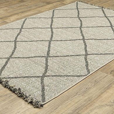 StyleHaven Garabaldi Large Diamond Lattice Indoor/Outdoor Area Rug