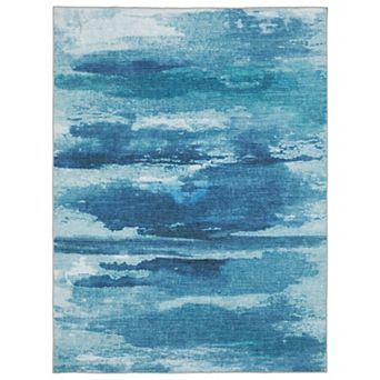 StyleHaven Sawyer Abstract Sky Ivory Machine Washable Area Rug
