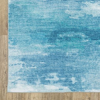 StyleHaven Sawyer Abstract Sky Ivory Machine Washable Area Rug