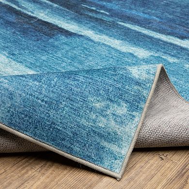 StyleHaven Sawyer Abstract Sky Ivory Machine Washable Area Rug