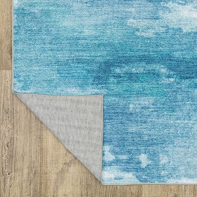 StyleHaven Sawyer Abstract Sky Ivory Machine Washable Area Rug