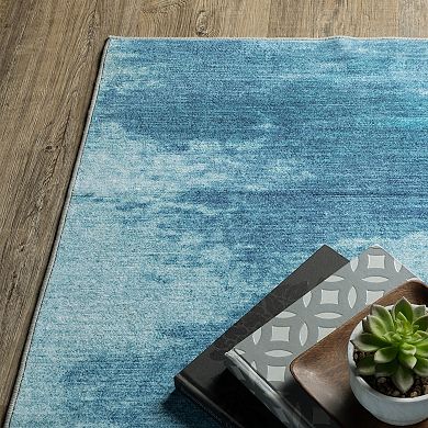 StyleHaven Sawyer Abstract Sky Ivory Machine Washable Area Rug