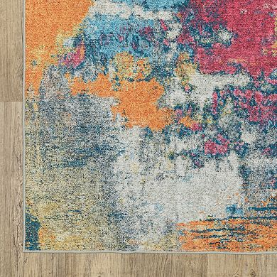 StyleHaven Sawyer Abstract Impressions Machine Washable Area Rug