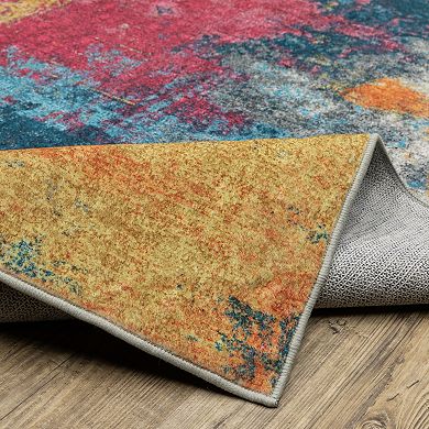 StyleHaven Sawyer Abstract Impressions Machine Washable Area Rug