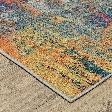 StyleHaven Sawyer Abstract Impressions Machine Washable Area Rug