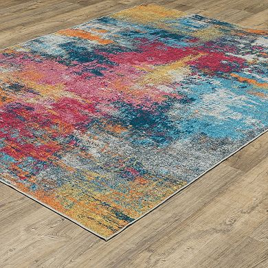 StyleHaven Sawyer Abstract Impressions Machine Washable Area Rug