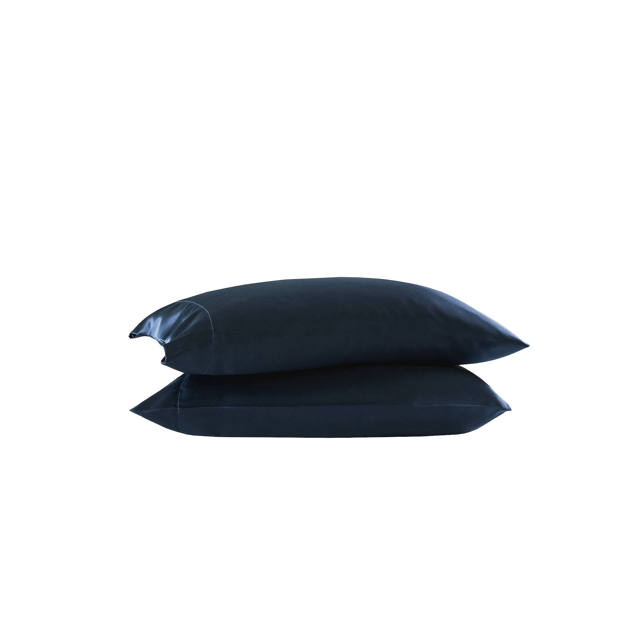 Madison Park Essentials Satin Luxury Pillowcases, Black Blue