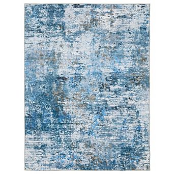 StyleHaven Sawyer Icy Abstract Machine Washable Area Rug