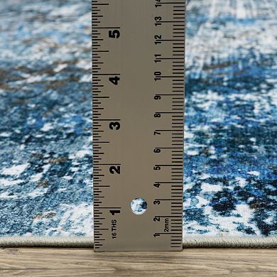 StyleHaven Sawyer Icy Abstract Machine Washable Area Rug